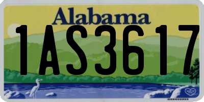AL license plate 1AS3617