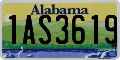 AL license plate 1AS3619