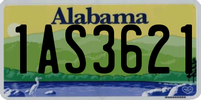 AL license plate 1AS3621
