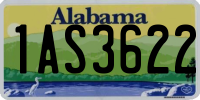 AL license plate 1AS3622