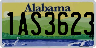AL license plate 1AS3623