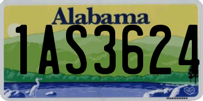 AL license plate 1AS3624
