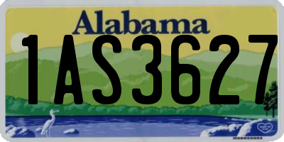 AL license plate 1AS3627