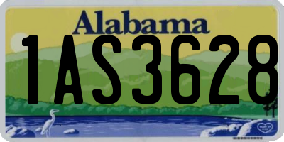 AL license plate 1AS3628