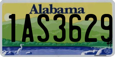AL license plate 1AS3629