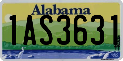 AL license plate 1AS3631