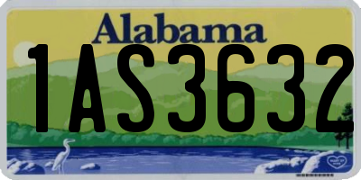 AL license plate 1AS3632