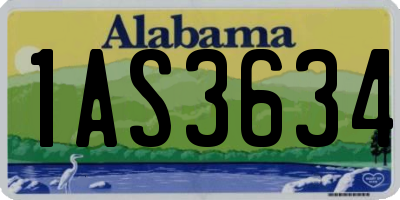 AL license plate 1AS3634