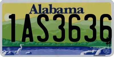 AL license plate 1AS3636