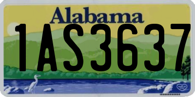 AL license plate 1AS3637