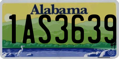 AL license plate 1AS3639