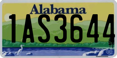 AL license plate 1AS3644