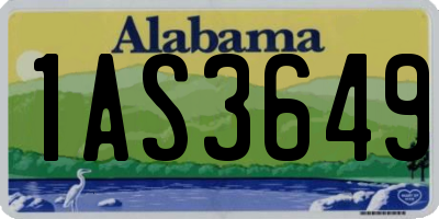 AL license plate 1AS3649