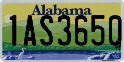 AL license plate 1AS3650