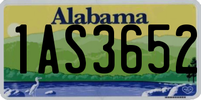 AL license plate 1AS3652