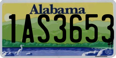 AL license plate 1AS3653