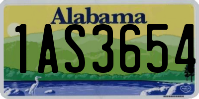 AL license plate 1AS3654