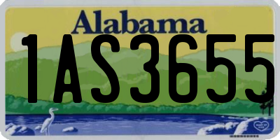 AL license plate 1AS3655