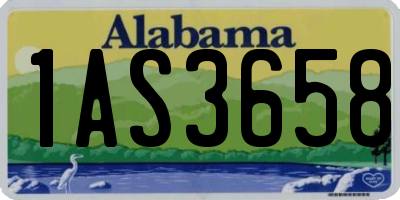 AL license plate 1AS3658