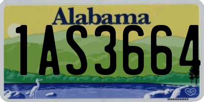 AL license plate 1AS3664