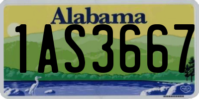 AL license plate 1AS3667