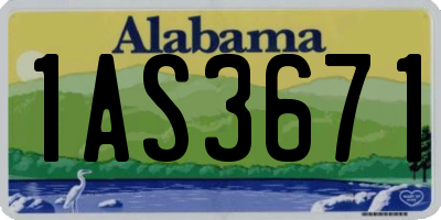 AL license plate 1AS3671
