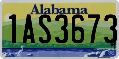 AL license plate 1AS3673
