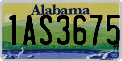 AL license plate 1AS3675