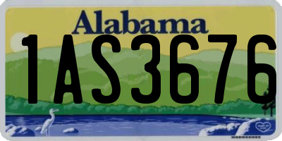 AL license plate 1AS3676