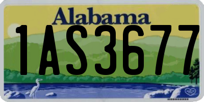 AL license plate 1AS3677