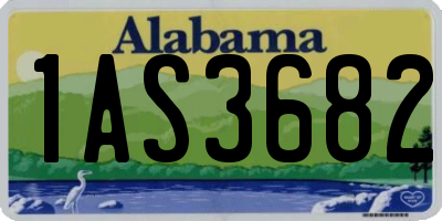 AL license plate 1AS3682