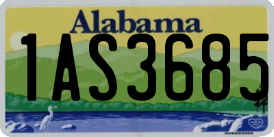 AL license plate 1AS3685