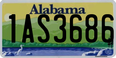 AL license plate 1AS3686