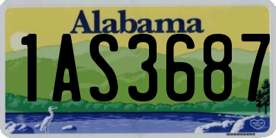 AL license plate 1AS3687