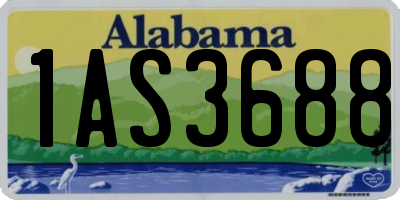 AL license plate 1AS3688