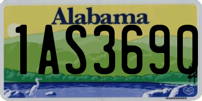 AL license plate 1AS3690