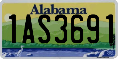 AL license plate 1AS3691