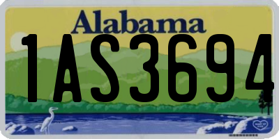 AL license plate 1AS3694