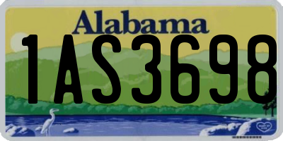 AL license plate 1AS3698