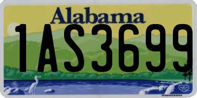 AL license plate 1AS3699