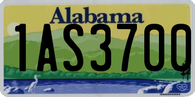 AL license plate 1AS3700