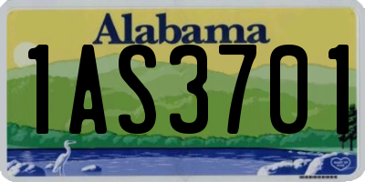 AL license plate 1AS3701