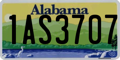 AL license plate 1AS3707