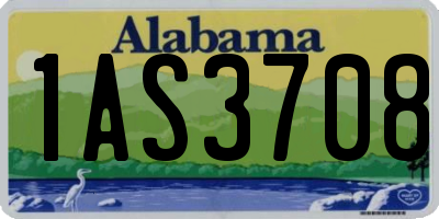 AL license plate 1AS3708