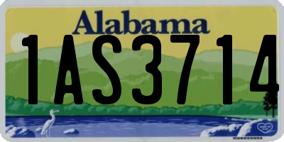 AL license plate 1AS3714