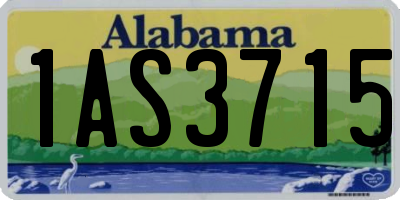 AL license plate 1AS3715