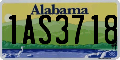 AL license plate 1AS3718