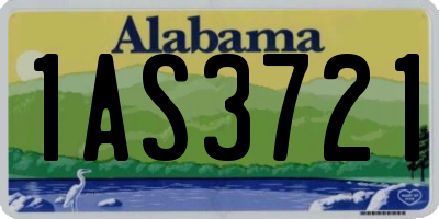 AL license plate 1AS3721