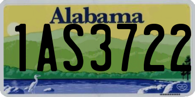 AL license plate 1AS3722