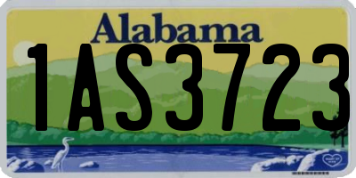 AL license plate 1AS3723